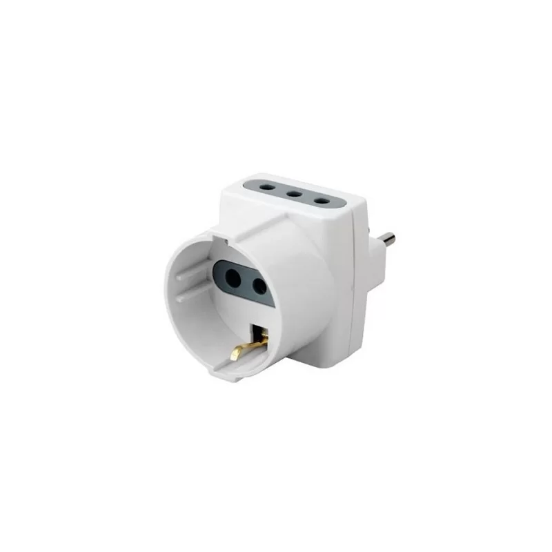 V-TAC MULTIPRESA ADATTATORE TRIPLO CON SCHUKO COLORE BIANCO - SKU 8723 