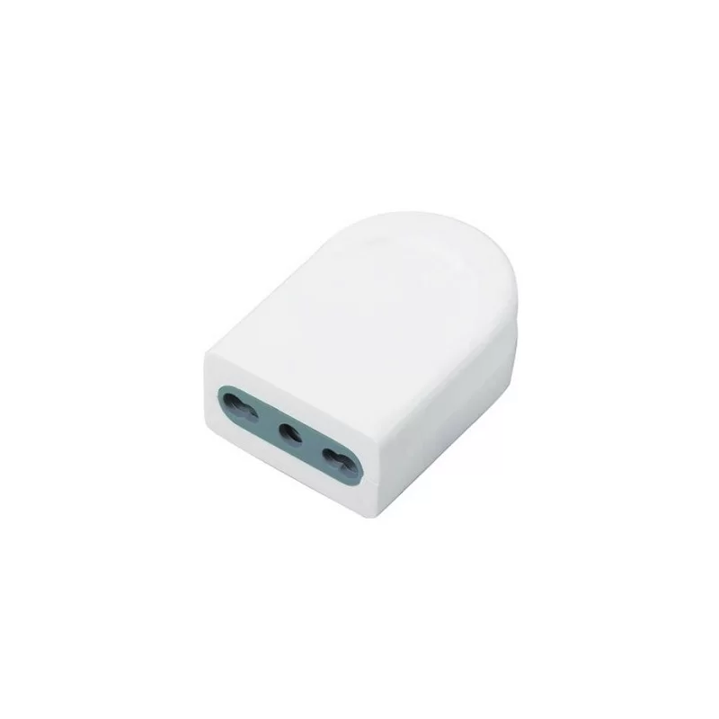 V-TAC PRESA SINGOLA 10/16A CON USCITA CAVO DRITTA COLORE BIANCO - SKU 8728 