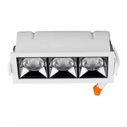 V-TAC PRO VT-2-12 FARETTO LED SMD 12W DA INCASSO RETTANGOLARE 12° CRI-90 CHIP SAMSUNG - SKU 975 / 974 / 973 