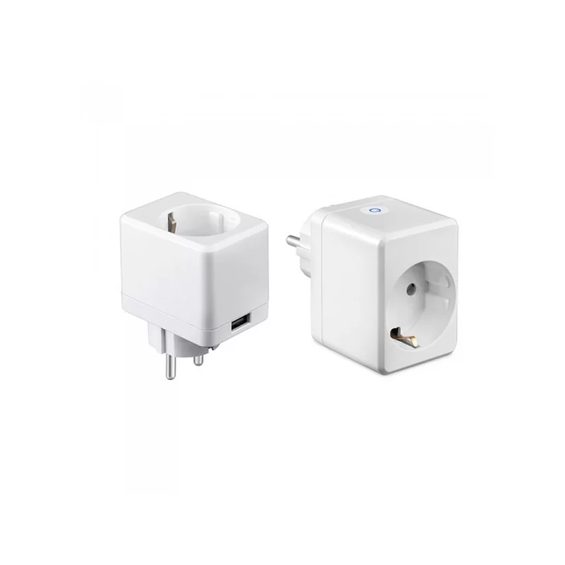 V-TAC SMART VT-5002 PRESA 10A SCHUKO E USB WI-FI CON SPINA SCHUKO - SKU 8416 