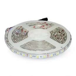 V-TAC STRISCIA LED 5050 IMPERMEABILE MULTICOLORE RGB 60LED/METRO - BOBINA DA 5 METRI - SKU 2155 