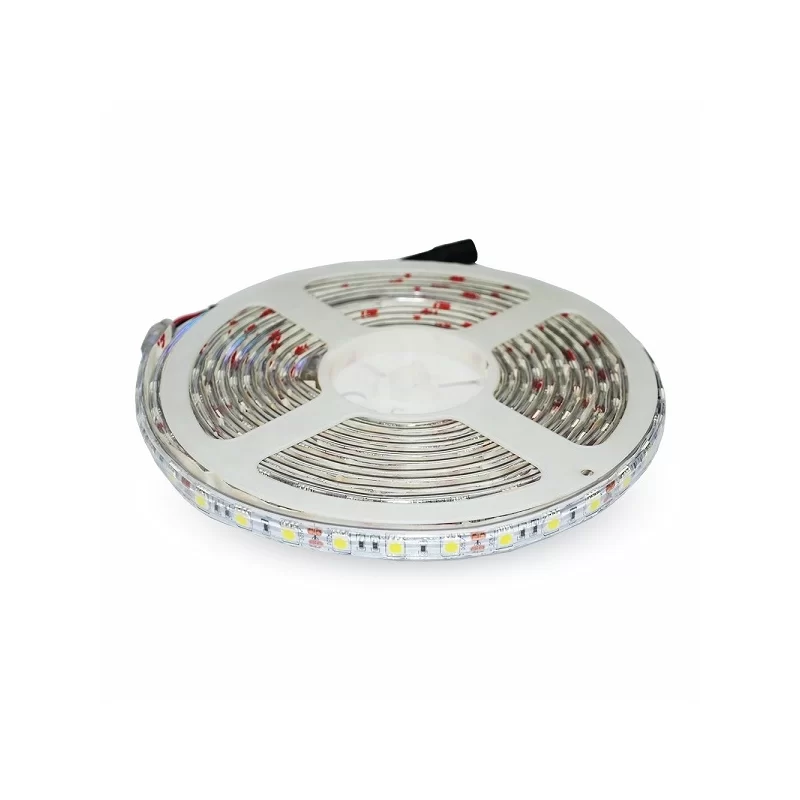 V-TAC STRISCIA LED 5050 IMPERMEABILE MULTICOLORE RGB 60LED/METRO - BOBINA DA 5 METRI - SKU 2155 