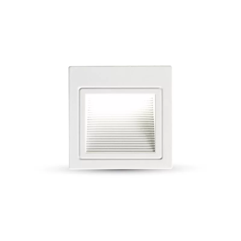 V-TAC VT-1143 FARETTO SEGNAPASSO LED DA INCASSO QUADRATO 3W COLORE BIANCO - SKU 1284 