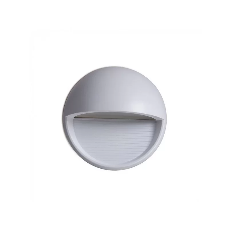 V-TAC VT-1182 FARETTO SEGNAPASSO LED A MONTAGGIO SUPERFICIALE ROTONDO 3W PER ESTERNO GRIGIO - SKU 1406 / 1407 