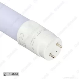 V-TAC VT-1577 TUBO LED SMD NANO PLASTIC T8 G13 20W LAMPADINA 150CM CON STARTER - SKU 216265 / 216309 / 216310 