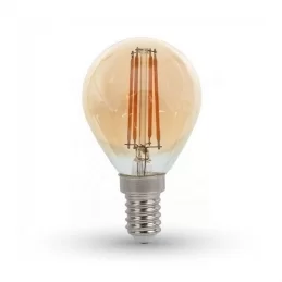 V-TAC VT-1953 LAMPADINA LED E14 4W MINIGLOBO P45 FILAMENTO AMBRATA - SKU 4499 