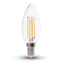 V-TAC VT-1986 LAMPADINA LED E14 4W CANDELA FILAMENTO - SKU 4301 / 4413 / 4414 