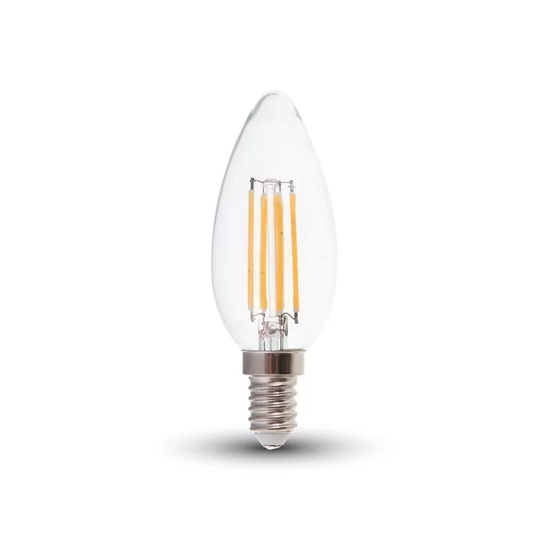 V-TAC VT-1986 LAMPADINA LED E14 4W CANDELA FILAMENTO - SKU 4301 / 4413 / 4414 
