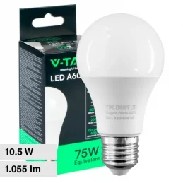 V-TAC VT-2112 LAMPADINA LED E27 10.5W BULB A60 GOCCIA SMD - SKU 217350 / 217349 / 217351 