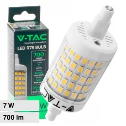 V-TAC VT-2237 LAMPADINA LED R7S 7W TUBOLARE L78 SMD - SKU 212713 / 212714 / 212715 