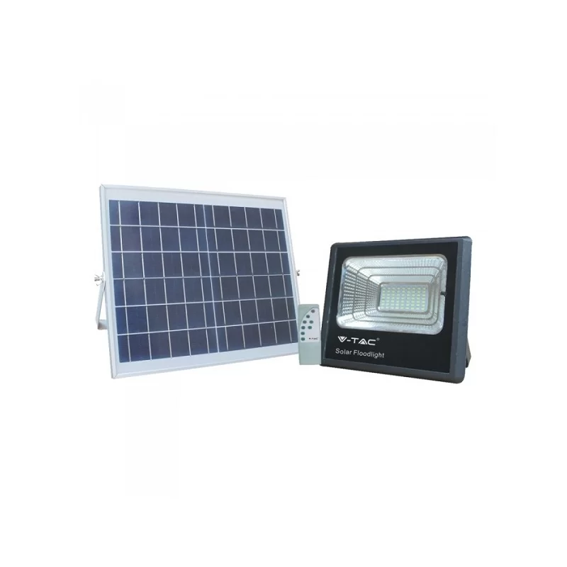 V-TAC VT-40W FARO LED 16W A BATTERIA CON PANNELLO SOLARE E TELECOMANDO - SKU 8574 / 94008 