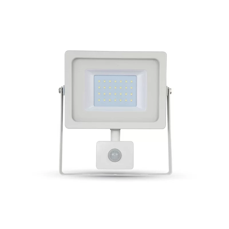 V-TAC VT-4830 PIR FARETTO LED 30W ULTRA SOTTILE SLIM CON SENSORE COLORE BIANCO - SKU 5757 / 5751 / 5752 