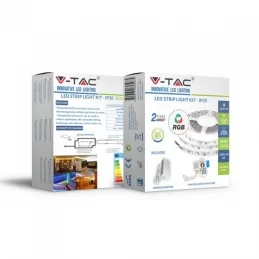 V-TAC VT-5050 KIT CON STRISCIA LED 5050 MULTICOLORE RGB 5MT CONTROLLER E ALIMENTATORE - SKU 2558 