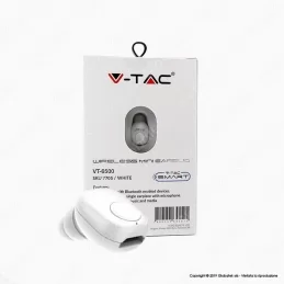 V-TAC VT-6500 AURICOLARE BLUETOOTH MINI EARBUDS COLORE BIANCO - SKU 7705 