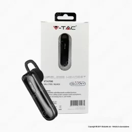V-TAC VT-6700 AURICOLARE BLUETOOTH HEADSET COLORE NERO - SKU 7700 