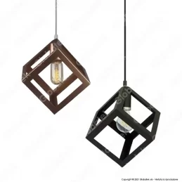V-TAC VT-7161 LAMPADARIO A SOSPENSIONE IN METALLO CON PORTALAMPADA PER LAMPADINE E27 - SKU 3833 / 3834 