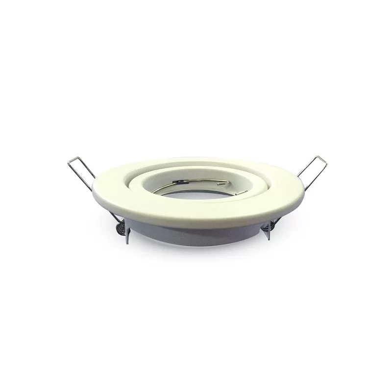 V-TAC VT-7227 PORTAFARETTO ORIENTABILE ROTONDO DA INCASSO PER LAMPADINE GU10 E GU5.3 - SKU 3469 