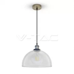 V-TAC VT-7300 LAMPADARIO IN VETRO CON PORTALAMPADA PER LAMPADINE E27 - SKU 3737 