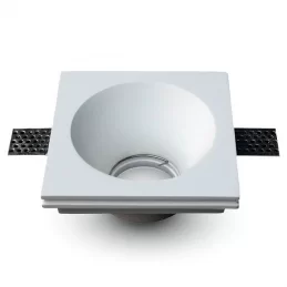 V-TAC VT-772SQ PORTAFARETTO QUADRATO DA INCASSO IN GESSO PER LAMPADINE GU10 E GU5.3 - SKU 3653 