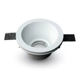 V-TAC VT-773RD PORTAFARETTO ROTONDO DA INCASSO IN GESSO PER LAMPADINE GU10 E GU5.3 - SKU 3654 