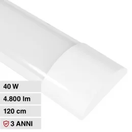 V-TAC VT-8340 TUBO LED PRISMATICO PLAFONIERA SMD 40W LAMPADINA 120CM - SKU 8048 / 8049 