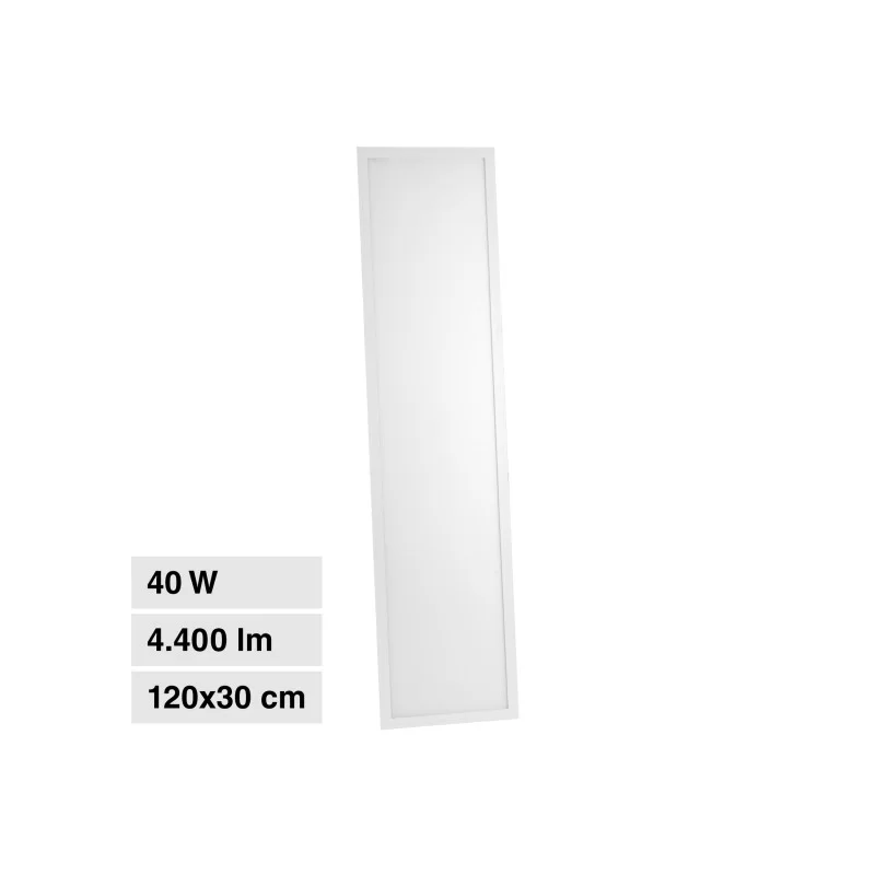 V-TAC VT-12030 PANNELLO LED RETTANGOLARE 120X30 40W SMD CON DRIVER - SKU 216625 / 216626 
