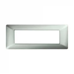 MAPAM PLACCA TECNOPOLIMERO 6P ARGENTO - MOD. M8007-05 - COMPATIBILE CON BTICINO MATIX 