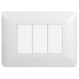 ETTROIT SOLAR PLACCA PLASTICA 3P BIANCA - MOD. MT83301 - COMPATIBILE CON BTICINO MATIX 