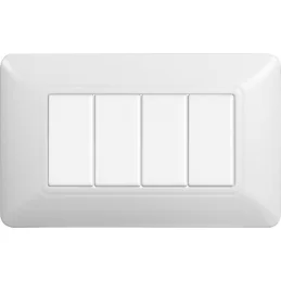 ETTROIT SOLAR PLACCA PLASTICA 4P BIANCA - MOD. MT83401 - COMPATIBILE CON BTICINO MATIX 