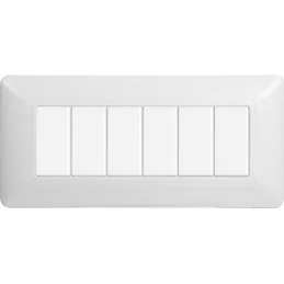 ETTROIT SOLAR PLACCA PLASTICA 6P BIANCA - MOD. MT83601 - COMPATIBILE CON BTICINO MATIX 