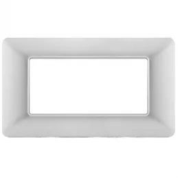 MAPAM PLACCA TECNOPOLIMERO 4P ARGENTO - MOD. M8004-05 - COMPATIBILE CON BTICINO MATIX 