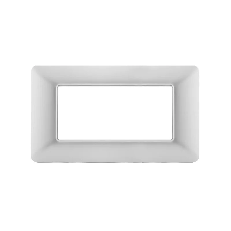 MAPAM PLACCA TECNOPOLIMERO 4P ARGENTO - MOD. M8004-05 - COMPATIBILE CON BTICINO MATIX 