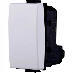 ETTROIT INTERRUTTORE UNIPOLARE (16A-250V) BIANCO - MOD. MT0401 - COMPATIBILE CON BTICINO MATIX 