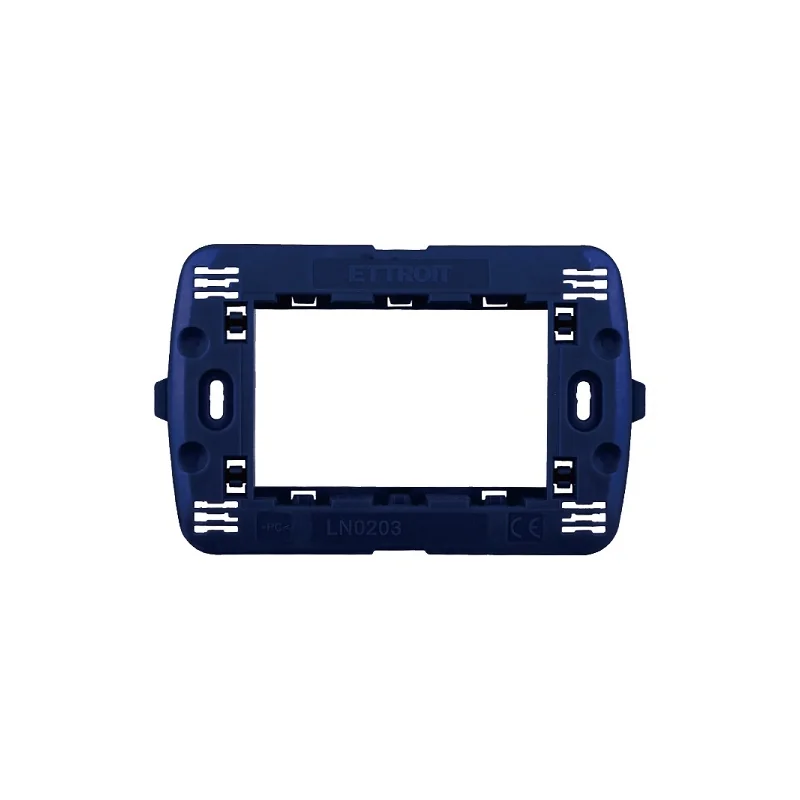 ETTROIT SPACE SUPPORTO 3POSTI - MOD. LN0203 - COMPATIBILE CON BTICINO LIVING LIGHT / INTERNATIONAL 
