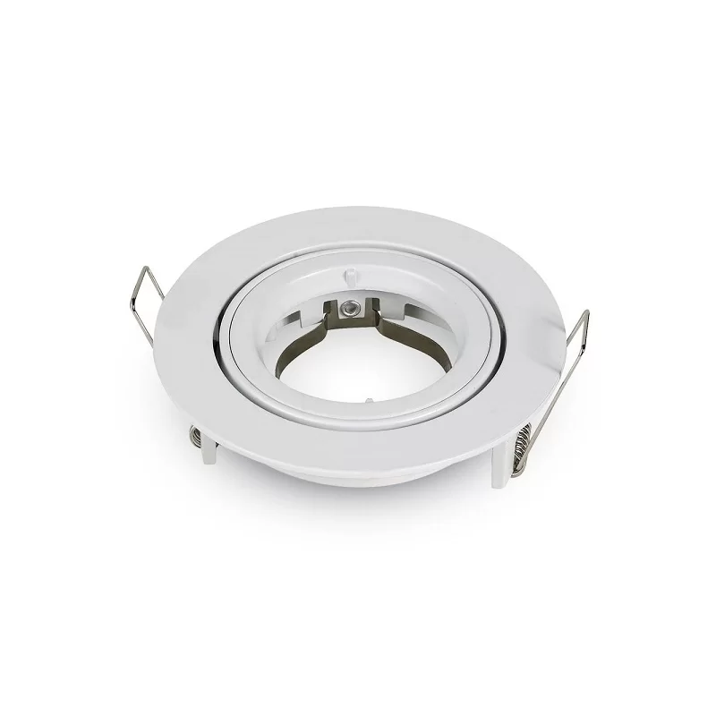 V-TAC VT-775 PORTAFARETTO ORIENTABILE ROTONDO DA INCASSO PER LAMPADINE GU10 E GU5.3 - SKU 3645 