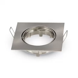 V-TAC VT-779SQ PORTAFARETTO ORIENTABILE QUADRATO DA INCASSO PER LAMPADINE GU10 E GU5.3 - SKU 3591 