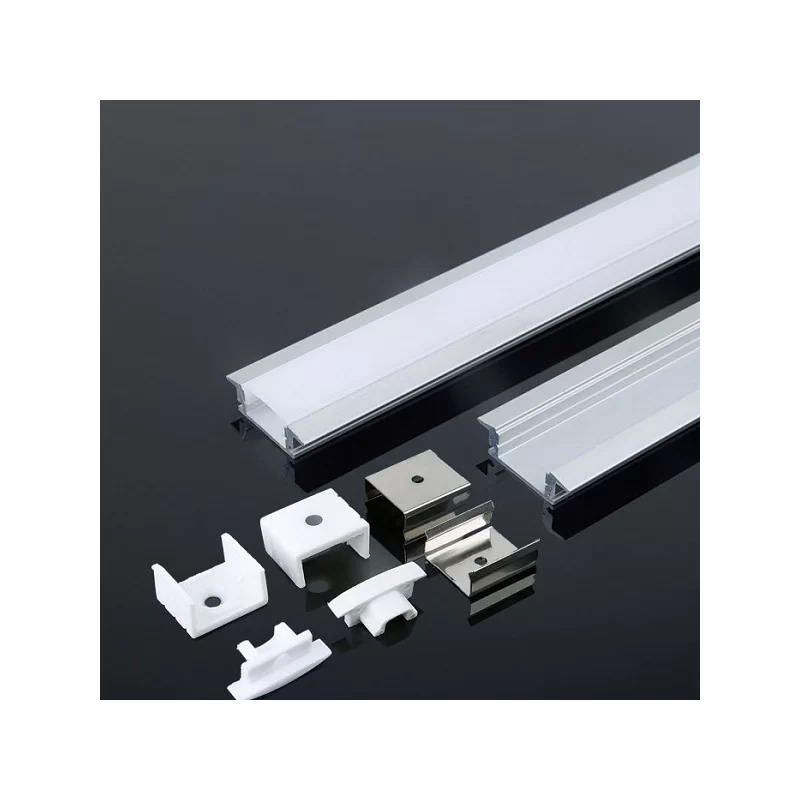 V-TAC VT-8106 PROFILO IN ALLUMINIO PER STRISCE LED - LUNGHEZZA 2 METRI - SKU 3350 