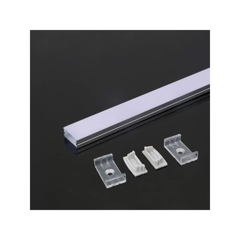 V-TAC VT-8108 PROFILO IN ALLUMINIO PER STRISCE LED - LUNGHEZZA 2 METRI - SKU 3352 