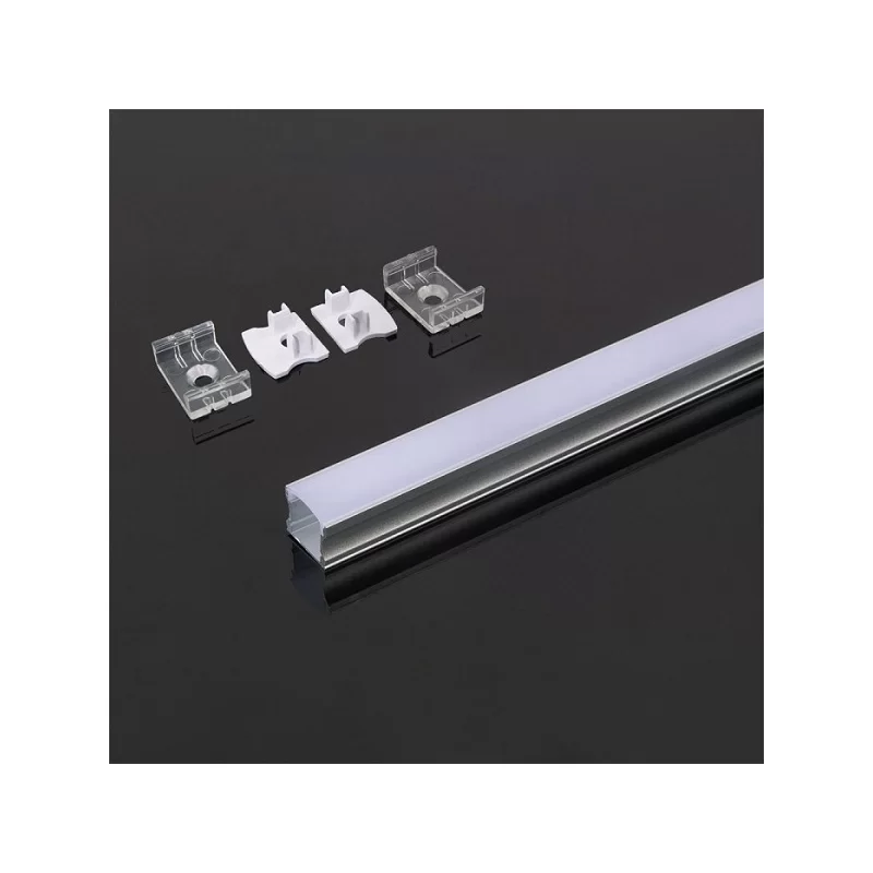 V-TAC VT-8110W PROFILO IN ALLUMINIO PER STRISCE LED COLORE BIANCO - LUNGHEZZA 2 METRI - SKU 3366 