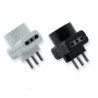 WIVA ADATTATORE TRIPLO CON PRESA SCHUKO E SPINA 16A - COLORE BIANCO O NERO 
