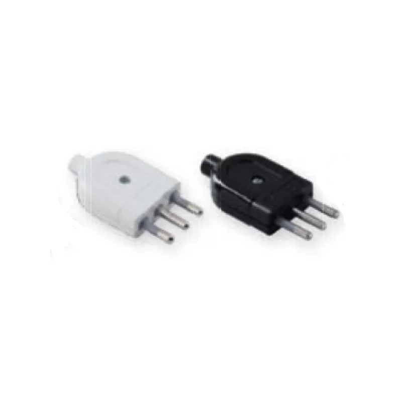 WIVA SPINA SINGOLA 16A CON USCITA CAVO DRITTA - COLORE BIANCO O NERO 