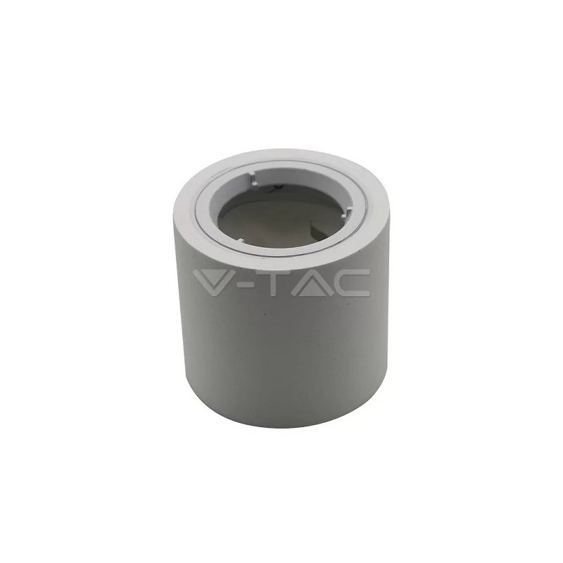 V-TAC VT-716RD PORTAFARETTO ROTONDO A MONTAGGIO SUPERFICIALE IN GESSO PER LAMPADINE GU10 - SKU 3667 