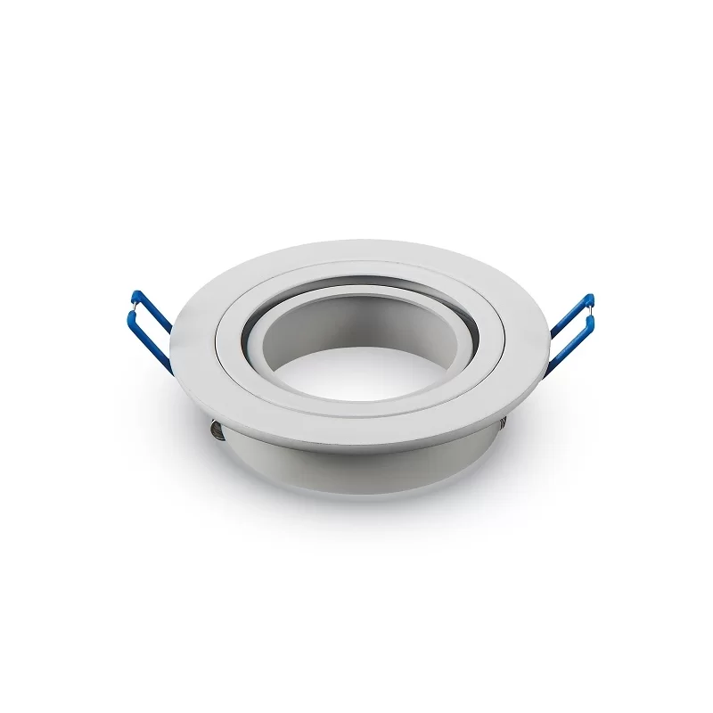 V-TAC VT-782RD PORTAFARETTO ORIENTABILE ROTONDO DA INCASSO PER LAMPADINE GU10 E GU5.3 - SKU 3599 
