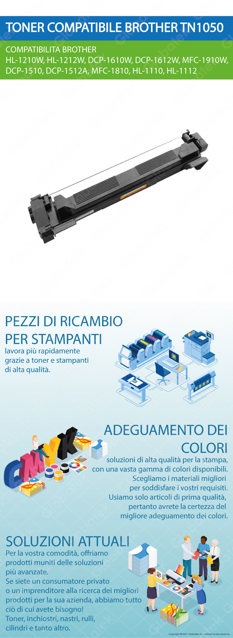 Toner Brother compatibile tn1050